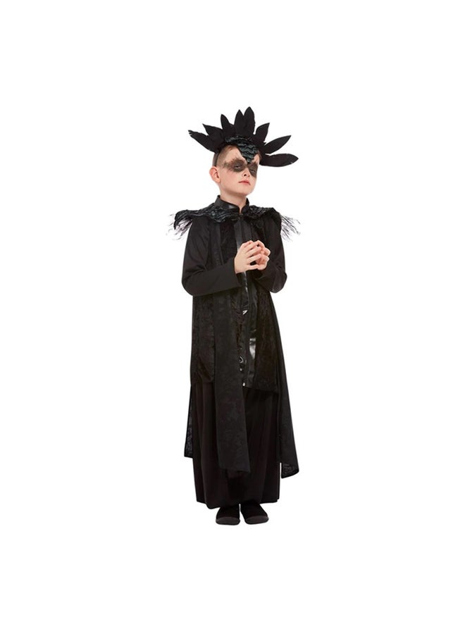Deluxe Raven Prince Costume, Black, Top, Trousers And Headband