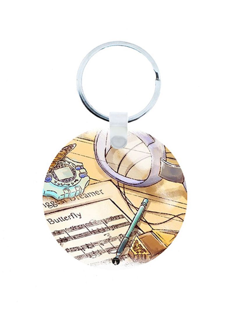 RKN Digimon Anime Wooden Keychain