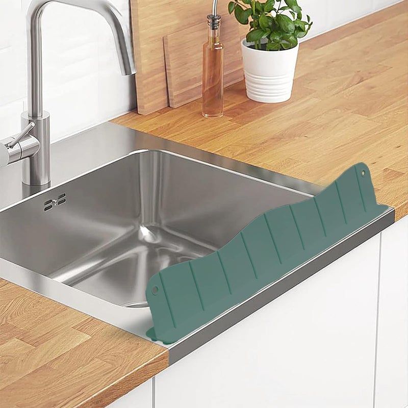 cheekyglo Silicone Sink Guard, Water-Stop Guard For Kitchen, Strong Suction Sink Guard Behind Faucet, Kitchen Sink Backsplash Guard - Image 2