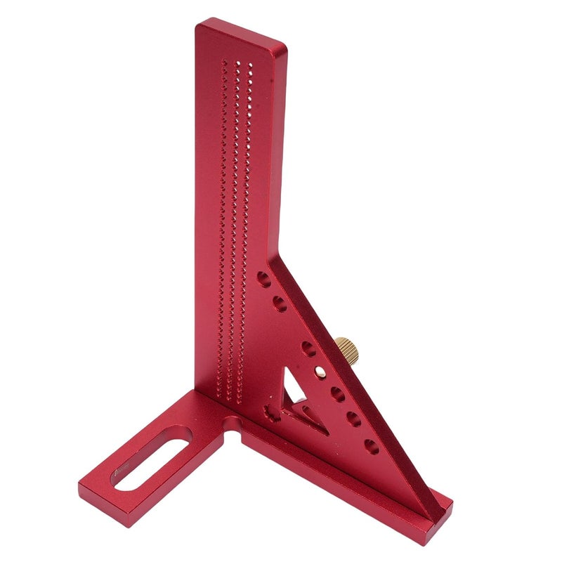 Eujgoov 0-180 Degree 3D Multi Angle Measuring Ruler, Aluminum Alloy Woodworking Square Protractor with Anodized Finish, for Engineer Carpenters Decorators (Pure Red) - Image 5