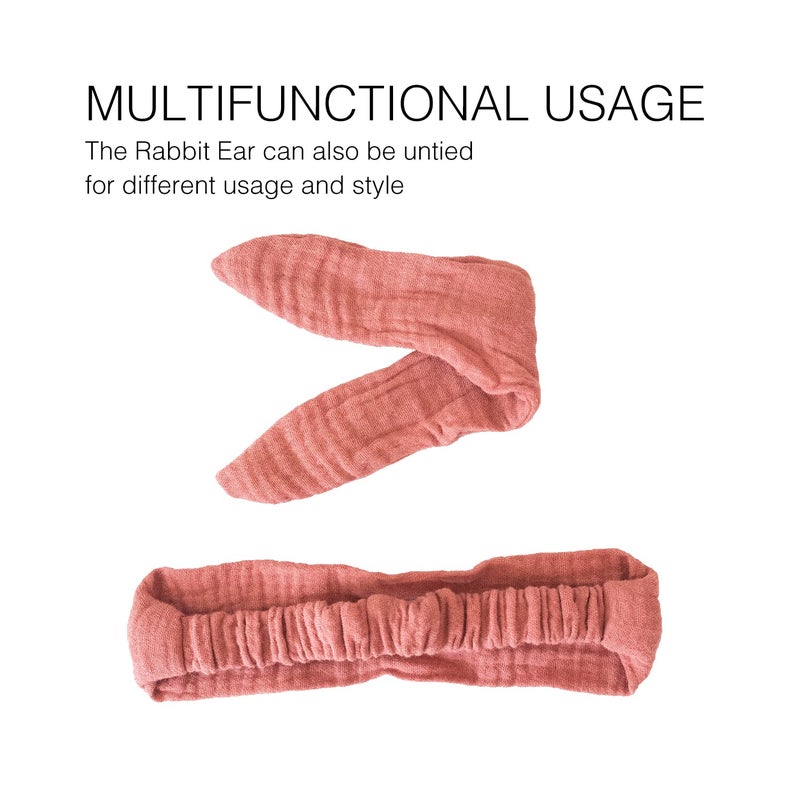 XIMA Headbands for Girls, 8pcs Cotton Rabbit Ears Hairbands for Toddlers Teens Children, Removable Rabbit Ear Bows Kids Hair Accessories - Image 4