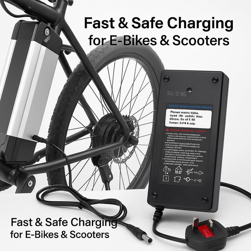 FUKUKAWA® 36V 2A E-Bike & Scooter Charger | 220V 50Hz 95W Max DC 42V Output | Lithium Battery Smart Fast Charger with UK Plug | Safe, Durable, Compact Design - Image 5