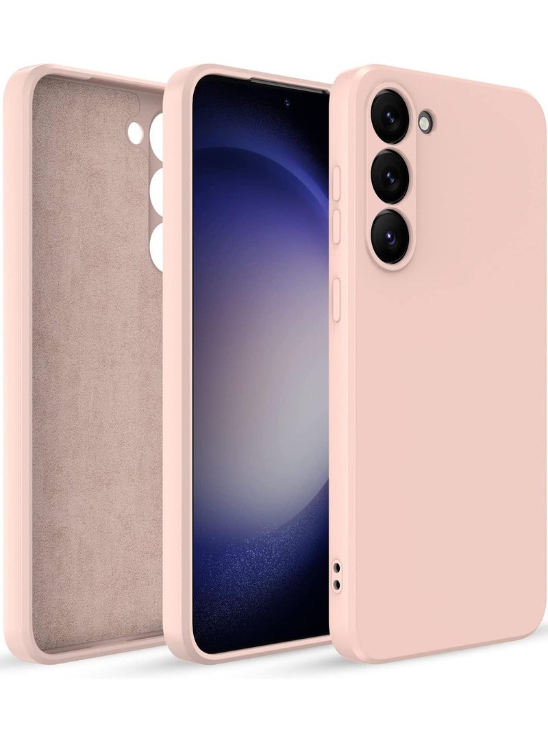 MIGOFAST Samsung Galaxy S23 Soft Silicone Gelly Rubber Cover Shockproof Matte Finish Back Cover Inner Fabric Lining with Camera Protection Case Pink - Image 1