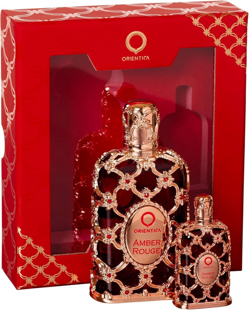 Orientica Amber Rouge Gift Set Eau De Parfum - 30ml & 7.5ml - Image 3