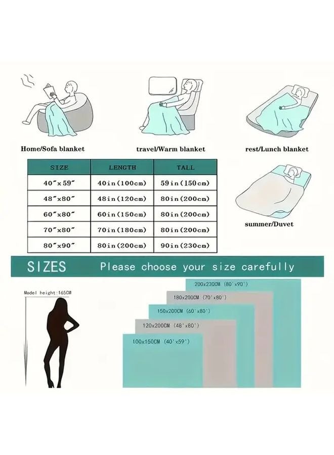 Textured Dial Floral Pattern Flannel Blanket 78 74x90 55 Inch All Season Multi Occasion Cover - Image 4