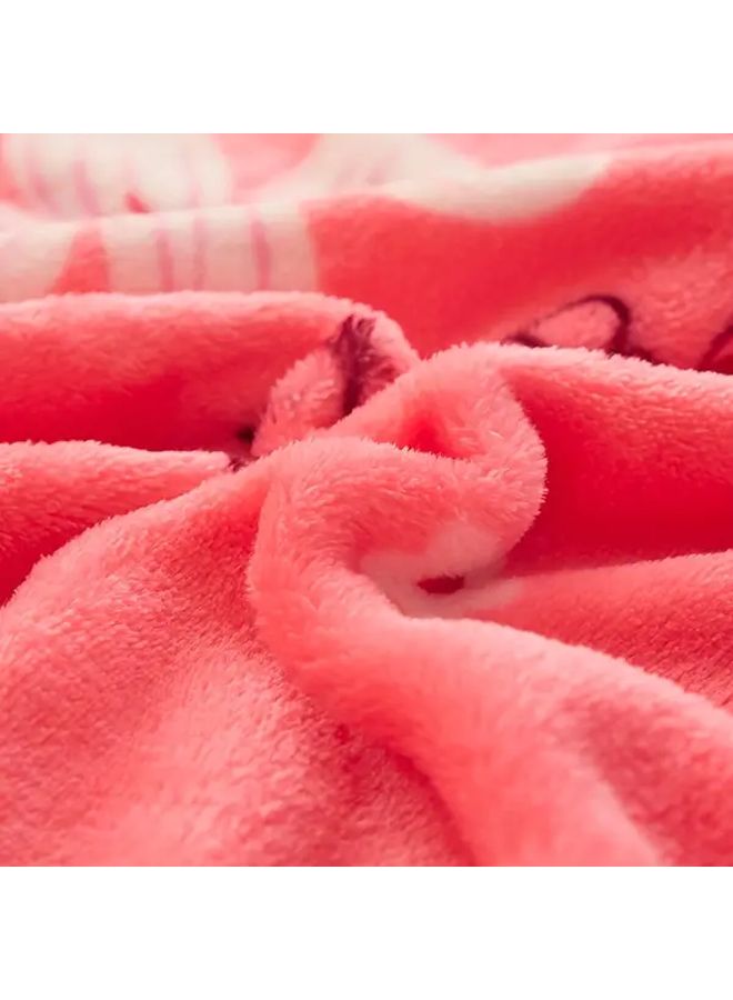 Textured Dial Floral Pattern Flannel Blanket 78 74x90 55 Inch All Season Multi Occasion Cover - Image 3