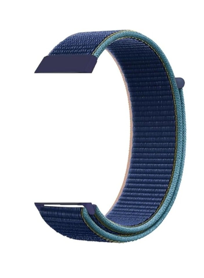 Nylon Watch Band for Huawei Band 9/8 Adjustable Replacement Sport Watch Band Compatible with Sports Nylon Strap for Women and Men -blue orange - Image 2