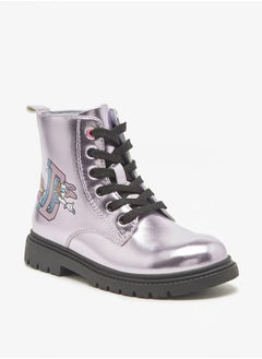 Disney Daisy Duck Print Ankle Boots with Lace-Up Closure  - Image 1