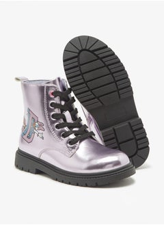 Disney Daisy Duck Print Ankle Boots with Lace-Up Closure  - Image 4