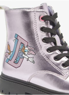 Disney Daisy Duck Print Ankle Boots with Lace-Up Closure  - Image 5
