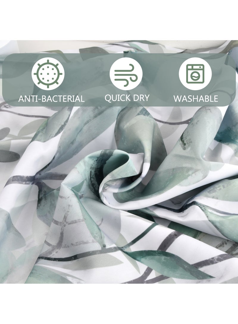Polyester Shower Curtain 180x200 cm, Mildew-Resistant, Machine Washable with 12 Hooks for Easy Installation - Image 4