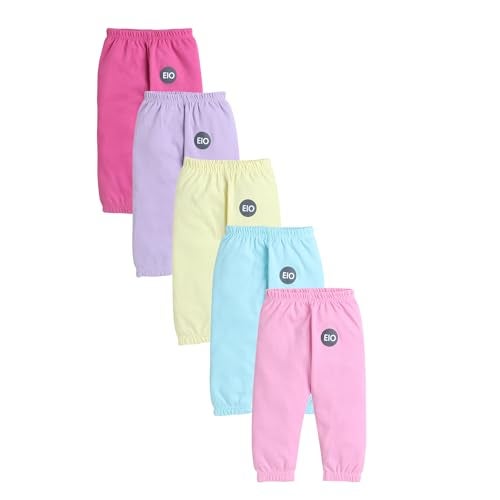 EIO Unisex-Child Regular Fit Mid Rise Cotton Pajama Pants Combo Pack | Baby Soft Sleepwear Pyjamas Combo Pack | Toddler Breathable Nightwear Bottoms, Multicolour, 12-18 Months - Image 1