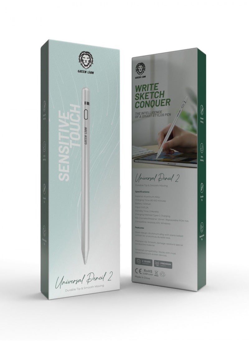 GREEN LION - Transparent Pen Pro, Durable Tip, 8 Hours Working, 5D Tilt Pressure Sensitivity, Smooth Moving, Wireless Magnetic Charging, Bluetooth V5.3 Connectivity - Transparent - Image 1