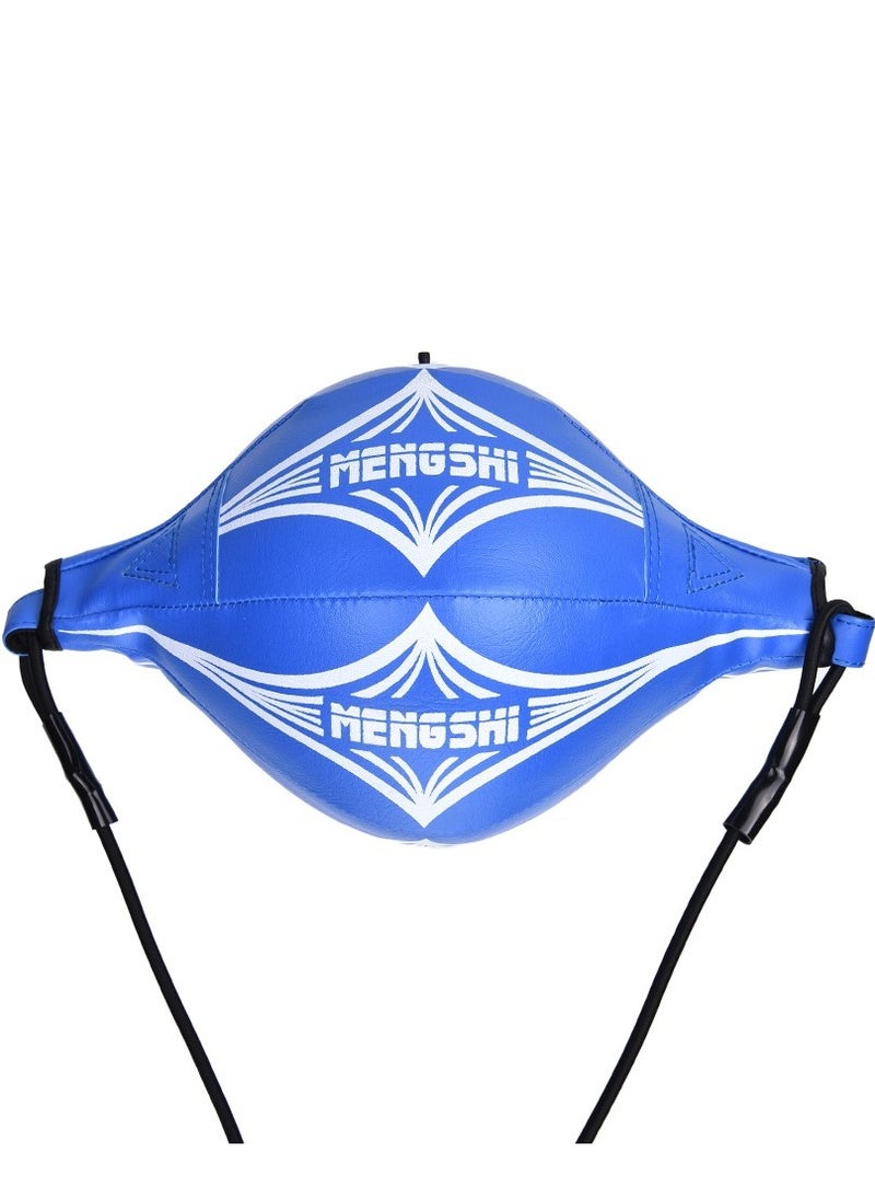 Mengshi PU Leather Double End Boxing Training Speed Ball with Ropes and Pump, Blue  - Image 4