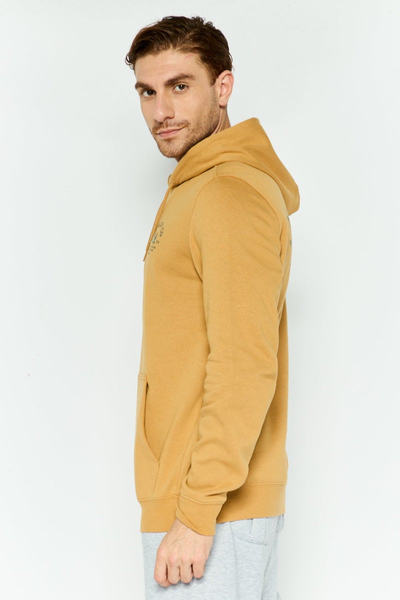 Hurley Men Hooded Long Sleeve Printed Sweatshirt, Papaya - Image 3