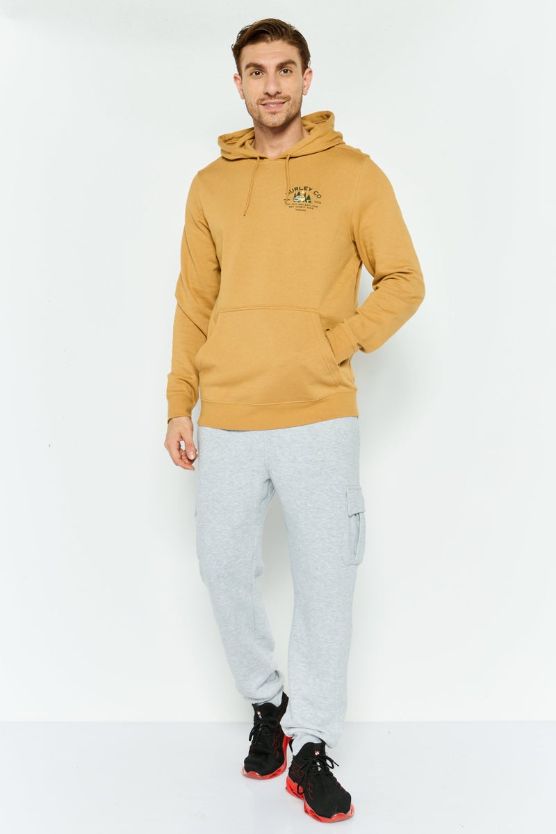 Hurley Men Hooded Long Sleeve Printed Sweatshirt, Papaya - Image 2
