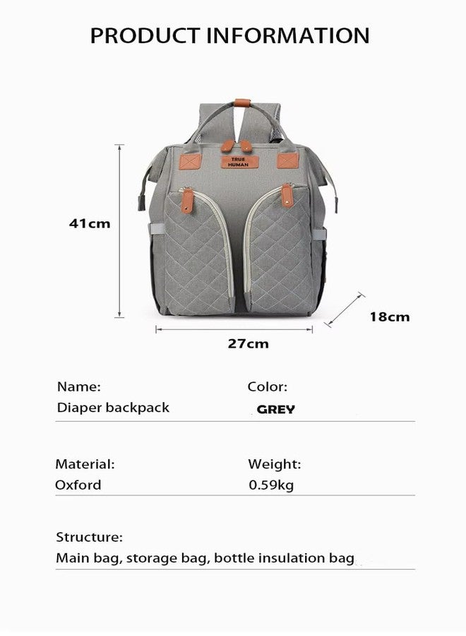 TRUE HUMAN Designer Ultra Premium Multipurpose Diaper Bag, Baby Bags, Anti Theft, Maternity Bag, Baby shower gift, Nappy Bag Mothers Bags - Image 3