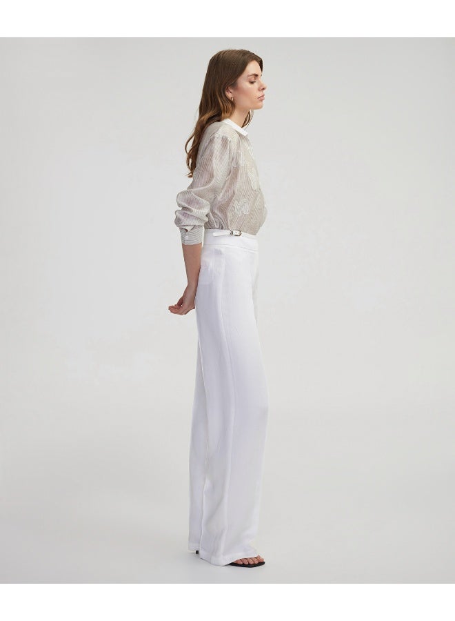 Ipekyol Wide-Leg Trousers With Thin Belt - Image 2
