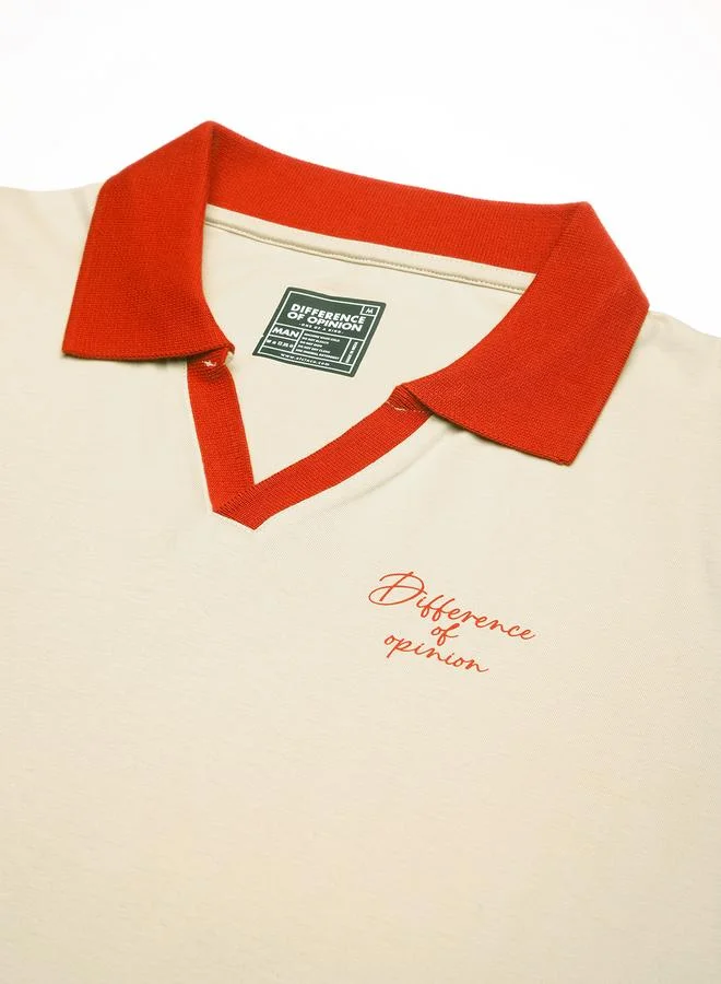 ديفيرينس أوف أوبينيون تيشيرت بولو مطبع بقصة مريحة للرجال