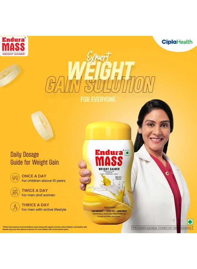 Endura Mass Weight Gainer (Banana, 1000g) - Image 3