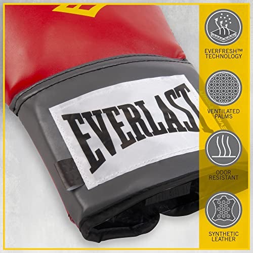 Everlast Pro Style Training Gloves (Red, 14 Oz.) - Image 3