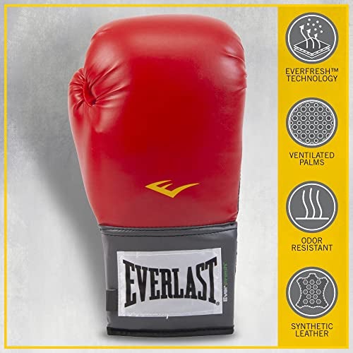 Everlast Pro Style Training Gloves (Red, 14 Oz.) - Image 5