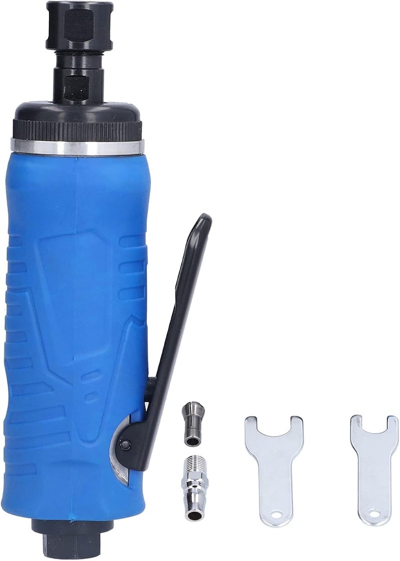 Pneumatic Grinder, Air Die Grinder with Right - Angle Zinc Alloy Body, Lightweight Shock Absorbing Industrial Hand Held Tool for Tight Spaces, 22000rpm with 3mm/6mm Chuck - Image 1