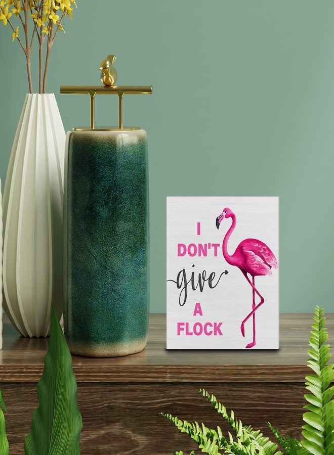 YIDOU Country Pink Flamingo Wood Box Sign Decor Desk Sign Summer Flamingo Wooden Box Block Sign Rustic Home Shelf Wall Decoration - Image 3