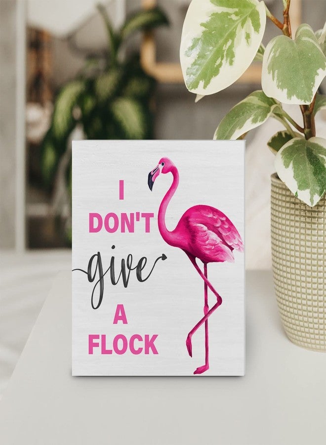 YIDOU Country Pink Flamingo Wood Box Sign Decor Desk Sign Summer Flamingo Wooden Box Block Sign Rustic Home Shelf Wall Decoration - Image 4