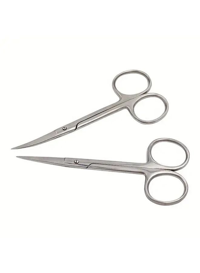 3 94 Inch Straight Head Fabric Scissors Curved Blade Ergonomic Sewing Cutting Tool - Image 1