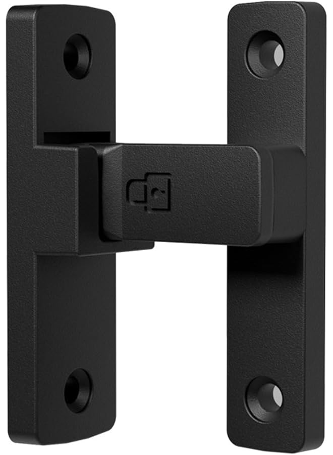 promass Heavy-Duty Flip Latch Lock 90/180 Degree Sliding/Swinging Door Lock, Easy Installation Keyless Entry Zinc Alloy Matte Black Ideal for Sliding Doors Bathroom Kitchen Cabinet Pet Safety - Image 1