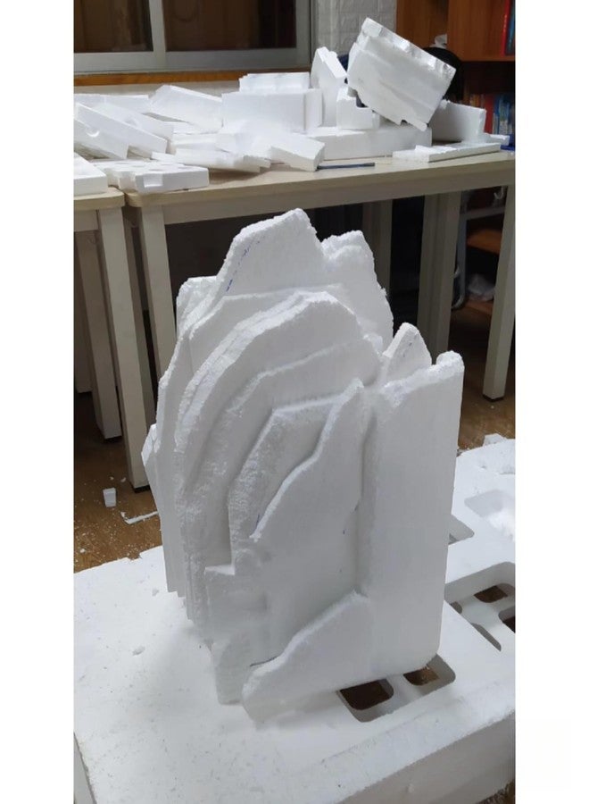 Crafare Craft Foam Blocks 10X10X4 Inch Polystyrene Squares Foam Block for Crafting for Arts School Projects Sculptures Floral Arrangements Modeling and Centerpieces - Image 2