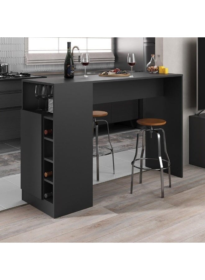 طاولة مطبخ مع قبو وباب واحد ملتي موفسي Mp2144 اسود - Image 1