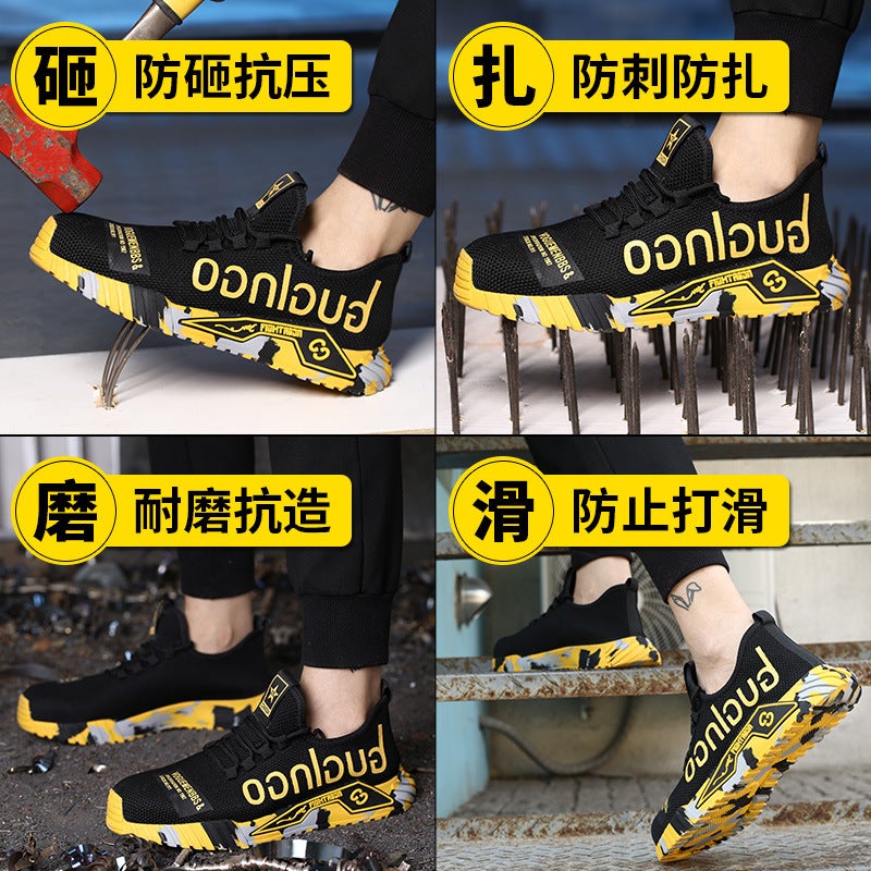 Men'S Summer Labor Protection Shoes, Anti-Smash And Anti-Puncture, Lightweight And Breathable Old Work Shoes, Women'S Steel Toe Caps, Safety Protection - Image 5
