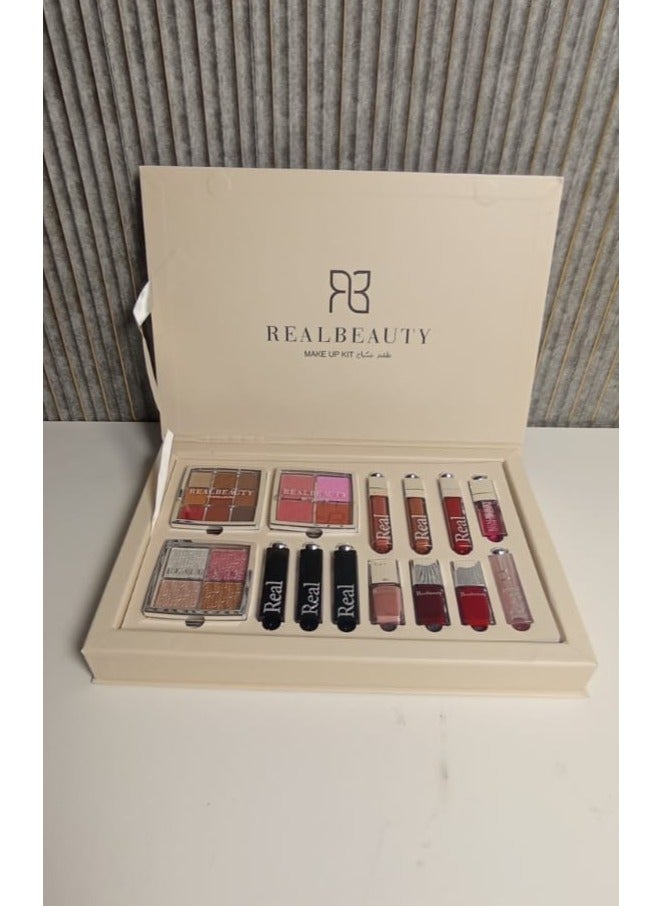 ريل بيوتي طقم مكياج بوكس فاخر مكون من12 قطعة و26 لون مميز لإطلالة ساحرة ومتكاملة - Image 2