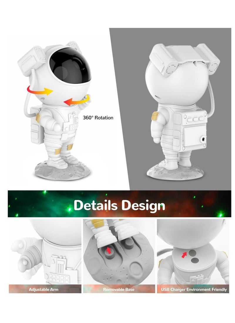 Star Projector Astronaut Galaxy Light Projector,Kids Star Night Light with Timer & Remote Control,360°Adjustable Astronaut Nebula Cloud Ceiling Light Projector Gift