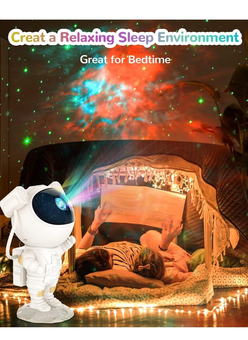Star Projector Astronaut Galaxy Light Projector,Kids Star Night Light with Timer & Remote Control,360°Adjustable Astronaut Nebula Cloud Ceiling Light Projector Gift