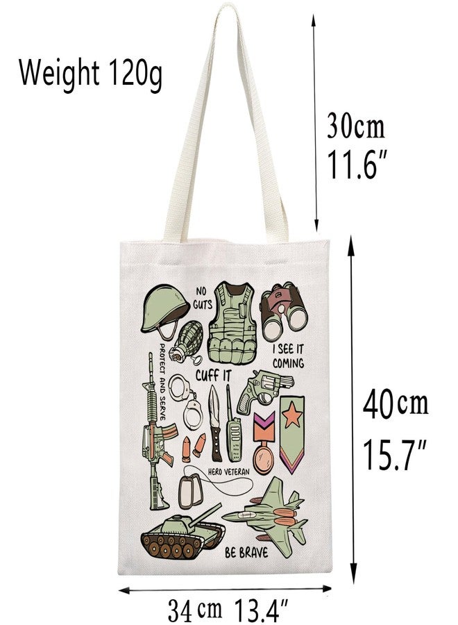 BNQL Army Tote Bag Army Gifts Military Dad Mom Gifts Military Wife Gifts Deployment Gifts for Soldier Military Canvas Tote Bag - Image 4