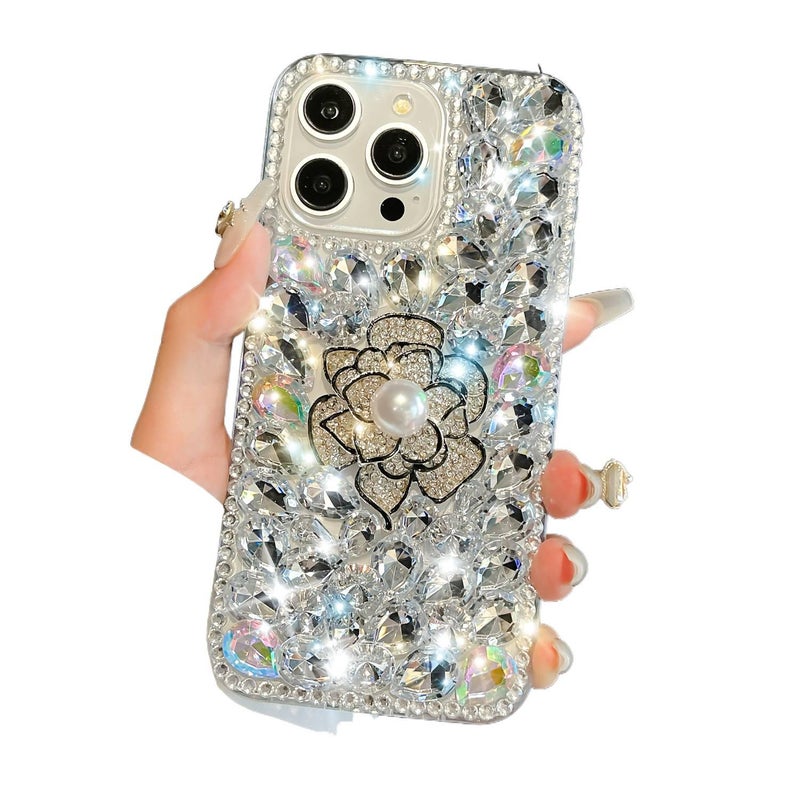 TPU+PC Protective Case for iPhone 15 / 15 Plus / 15 Pro / 15 Pro Max with Drop Protection and Kickstand plus Shockproof plus Full Coverage in Camellia - Layan Lure - Image 1