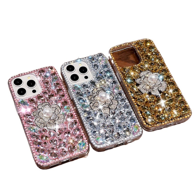 TPU+PC Protective Case for iPhone 15 / 15 Plus / 15 Pro / 15 Pro Max with Drop Protection and Kickstand plus Shockproof plus Full Coverage in Camellia - Layan Lure - Image 3
