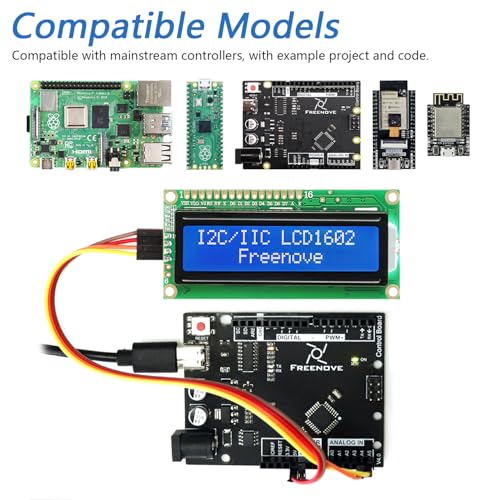 Freenove I2C IIC LCD 1602 Module, New Type TWI Serial 16x2 Display, Compatible with Arduino Raspberry Pi Pico ESP32 ESP8266 - Image 4