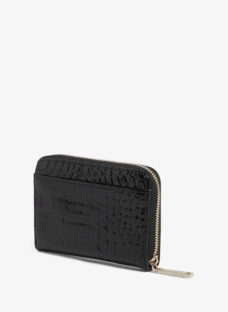 تيد بيكر محفظة صغيرة بسحاب بتأثير التمساح