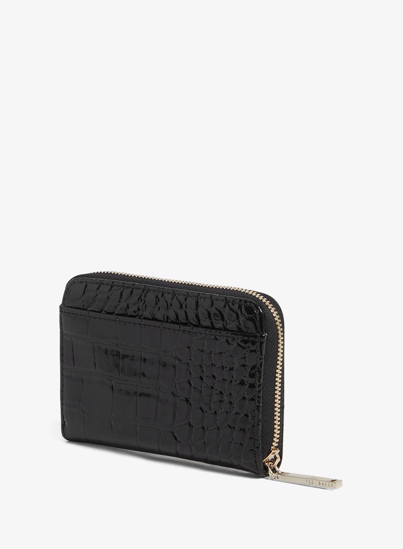 Ted Baker Croc Effect Small Zip Around Wallet - Image 2