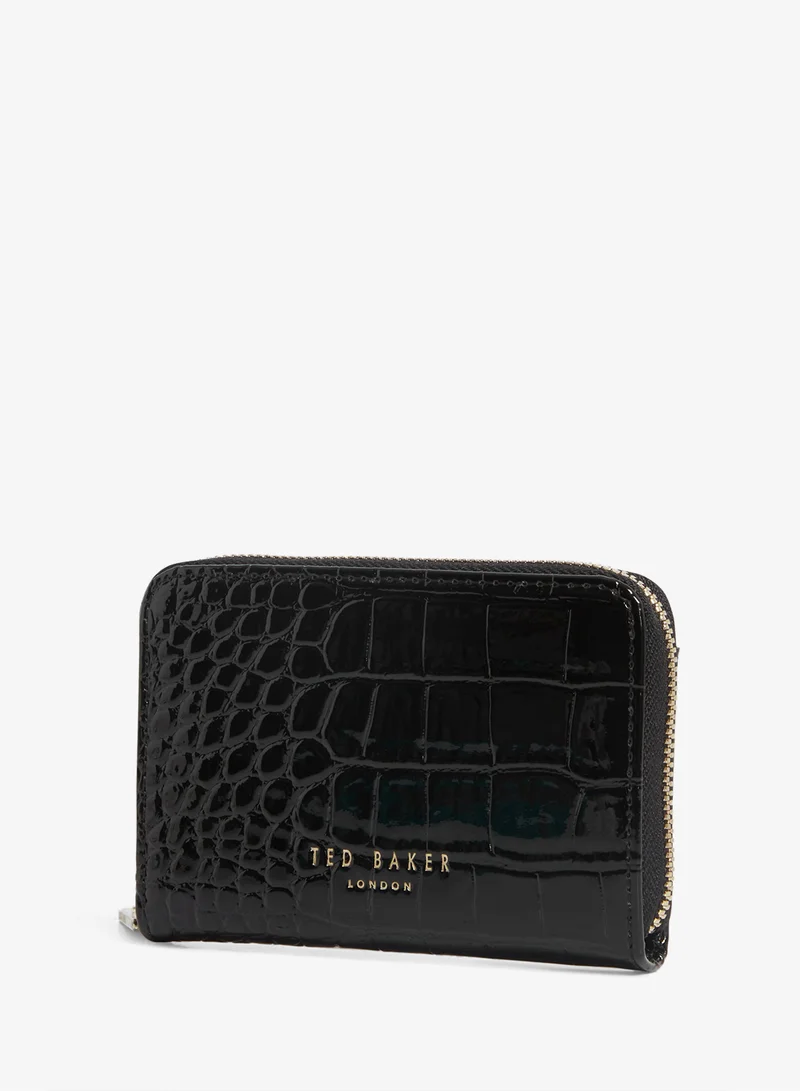 تيد بيكر محفظة صغيرة بسحاب بتأثير التمساح