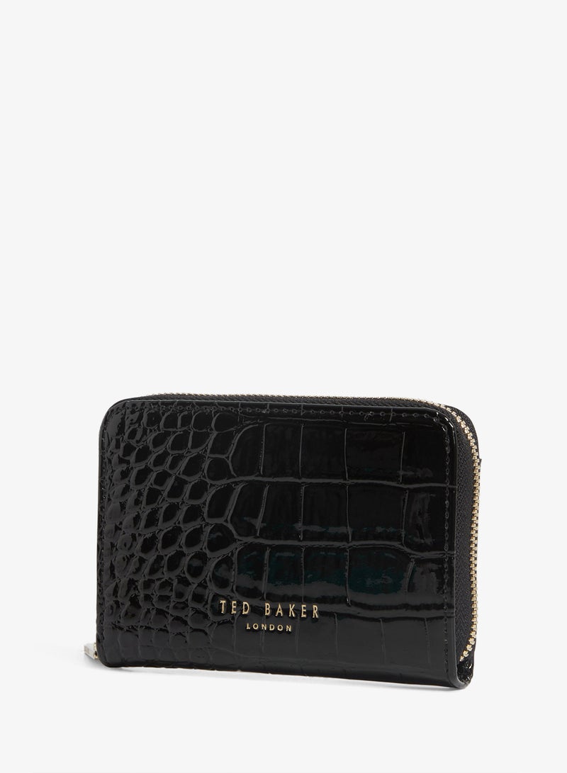 Ted Baker Croc Effect Small Zip Around Wallet - Image 3