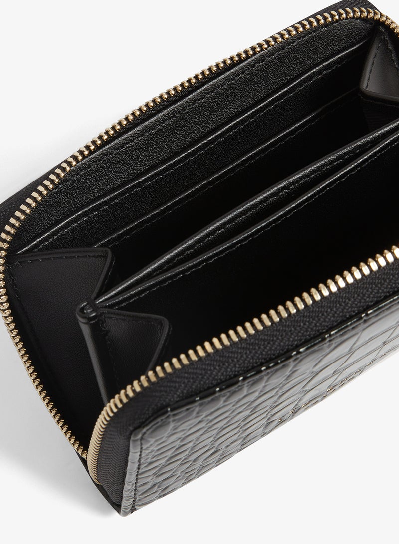 Ted Baker Croc Effect Small Zip Around Wallet - Image 4