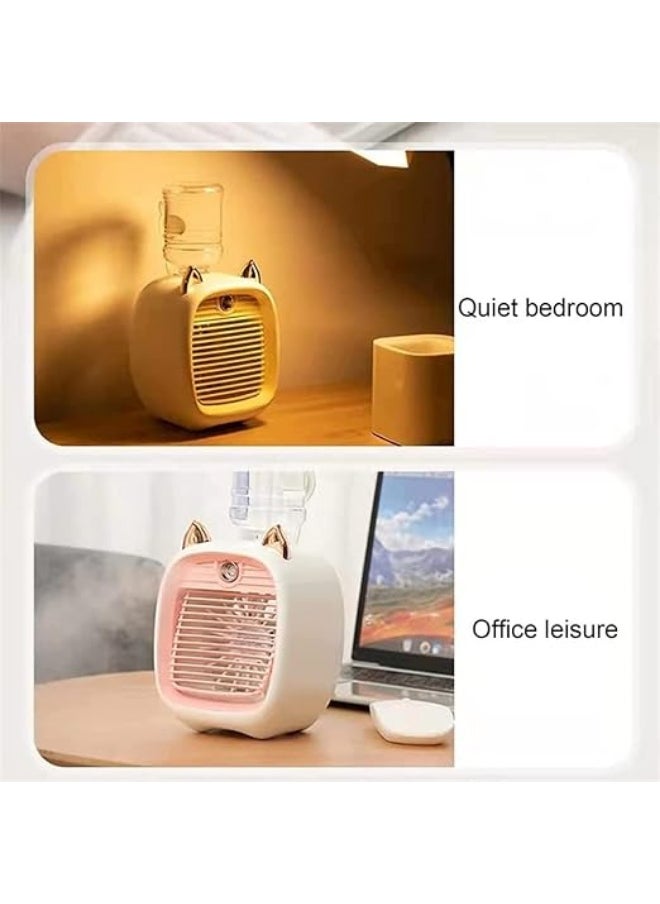 Generic - Table Desk Fan  Powerful, Fine Mist, Noise Reduction,  Ideal for Bedroom, Office, Living Room! Easy to Clean, Enhance Your Health with Optional Essence - Image 1