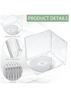 Generic CD Jewel Case, Clear Plastic Single DVD Disc Case, Standard CD DVD Cover for Protection Replacement, 10.4 mm, 25Pieces  - Image 4