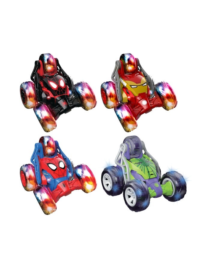 سبايدر مان لعبة مارفل سبايدرمان ستورم سبينر للتحكم عن بُعد | سيارة حركات بهلوانية بخمس عجلات تدور 360 درجة | لعبة كاملة الوظائف بتردد 2.4 جيجاهرتز للأطفال | حركات بهلوانية عالية الحركة | من عمر 3 سنوات فما فوق - Image 5