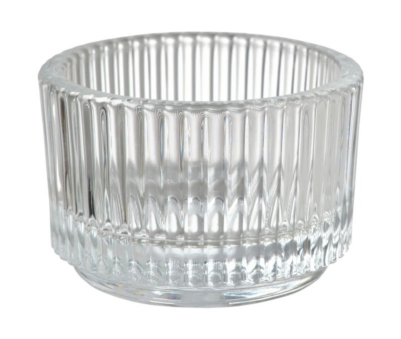 Clear Glass Tealight Candle Holder, Decorative Candle Holder for Table Centerpieces, Home Decor and Ambient Lighting - Image 1